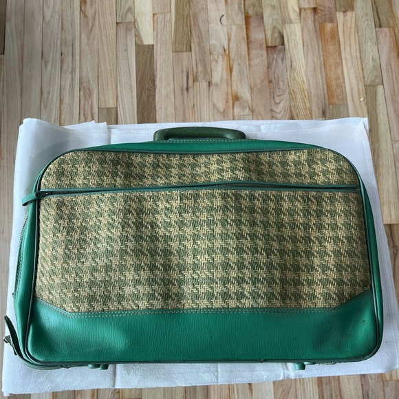 Vintage 1960s Houndstooth Briefcase - Picture 2 of 8